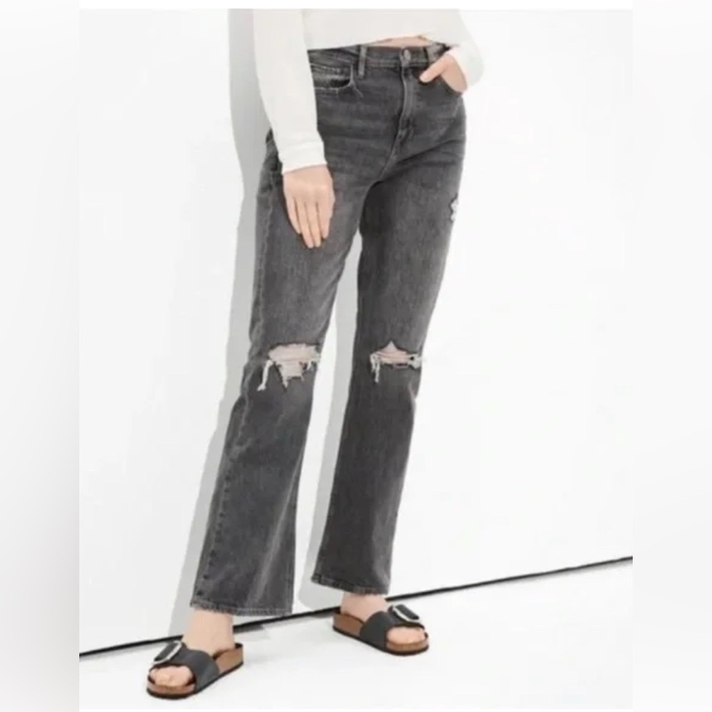 American Eagle AE 90’s Flare Distressed Black Jeans size 18 regular